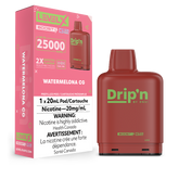 Discover the sweet, refreshing taste of ripe watermelon with LEVEL X G2 WATERMELON BOOST DRIP'N PODS. Enjoy up to 25,000 puffs, 2x boosted flavour modes, and eco-friendly performance with dual mesh coils and adjustable airflow. Compatible with all Level X batteries.